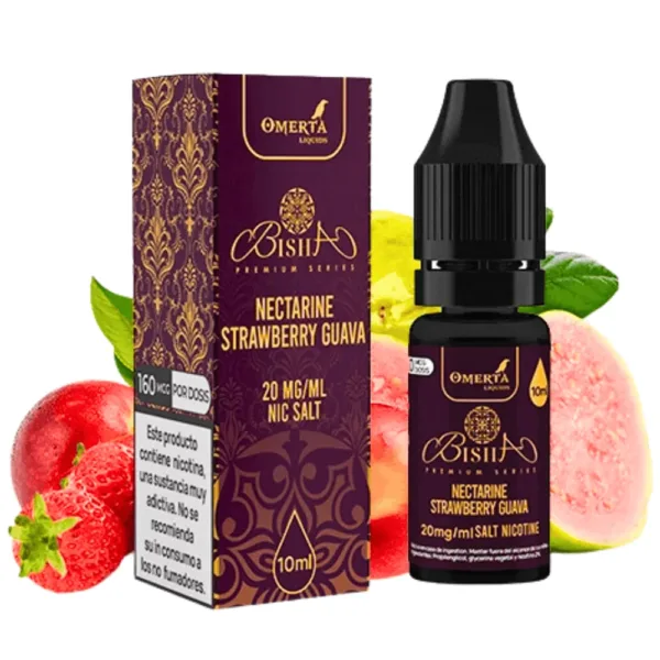 Omerta Bisha Salts Nectarine Strawberry Guava 10ml