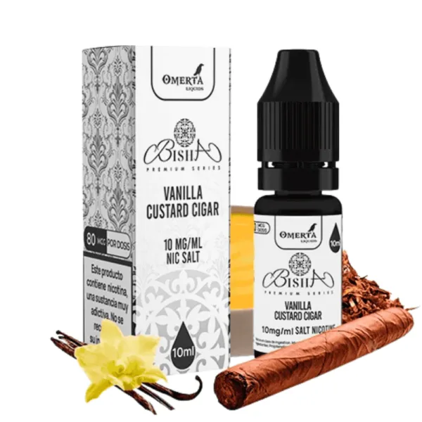 Omerta Bisha Salts Vanilla Custard Cigar 10ml