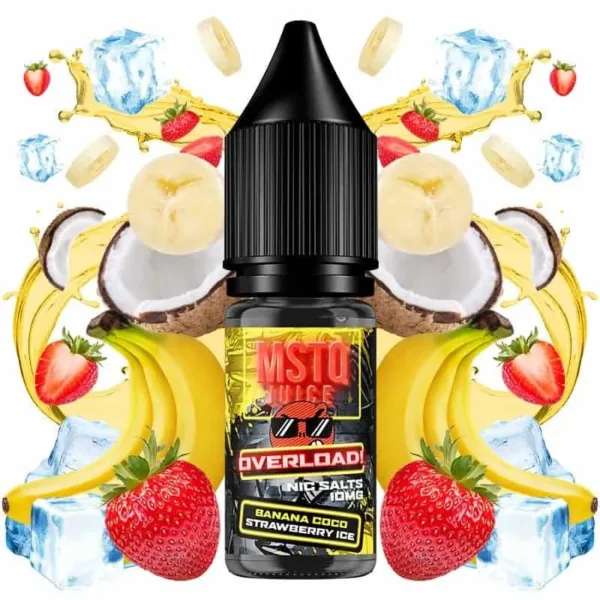 MSTQ Juice Overload Salts Banana Coco Strawberry Ice 10ml