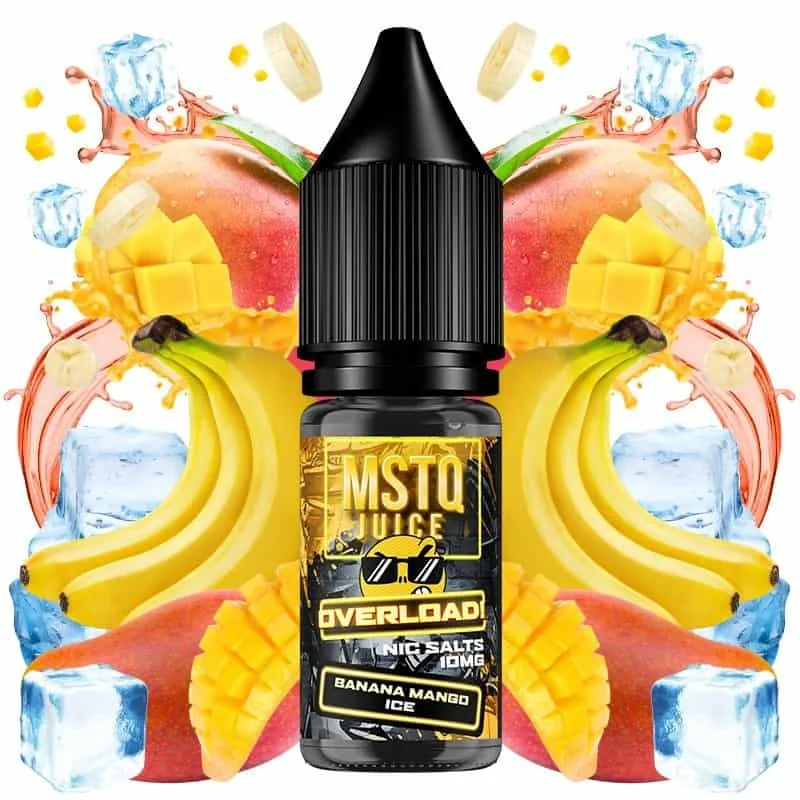 MSTQ Juice Overload Salts Banana Mango Ice 10ml MSTQ Juice Overload Salts Banana Mango Ice 10ml
