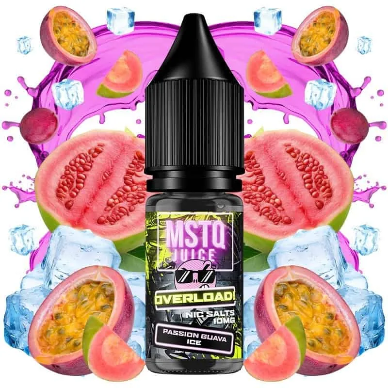 MSTQ Juice Overload Salts Passion Guava Ice 10ml MSTQ Juice Overload Salts Passion Guava Ice 10ml