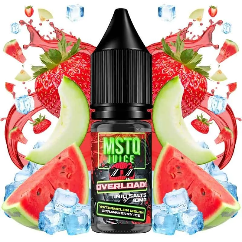 MSTQ Juice Overload Salts Watermelon Melon Strawberry Ice 10ml MSTQ Juice Overload Salts Watermelon Melon Strawberry Ice 10ml