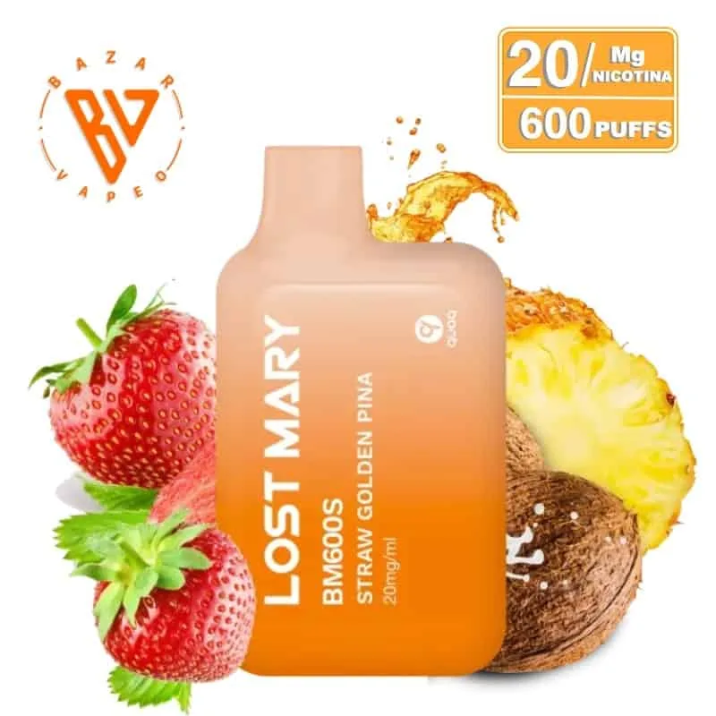 Lost Mary BM600S Straw Golden Piña Lost Mary BM600S Straw Golden Piña