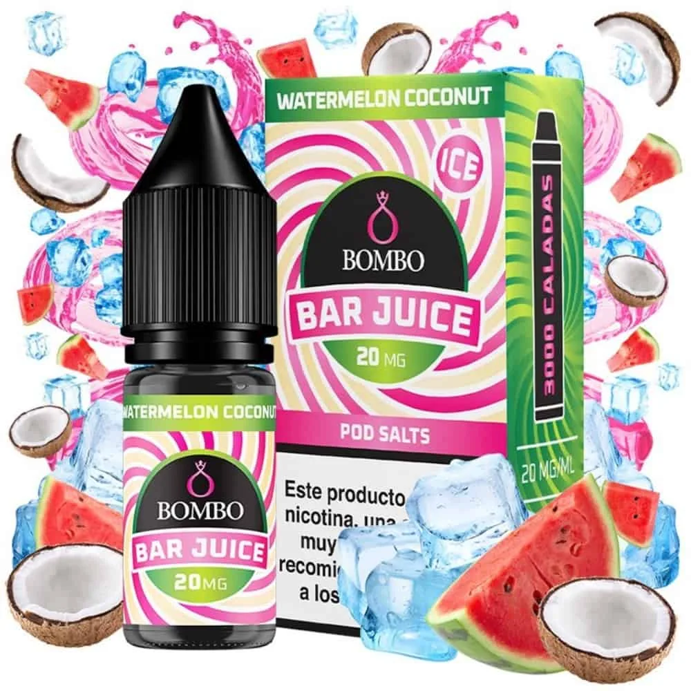 Bombo Salts Bar Juice Watermelon Coconut Ice 10ml Bombo Salts Bar Juice Watermelon Coconut Ice 10ml