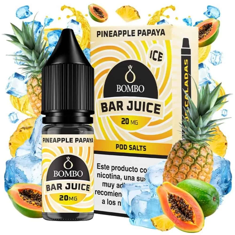 Bombo Salts Bar Juice Pineapple Papaya Ice 10ml Bombo Salts Bar Juice Pineapple Papaya Ice 10ml