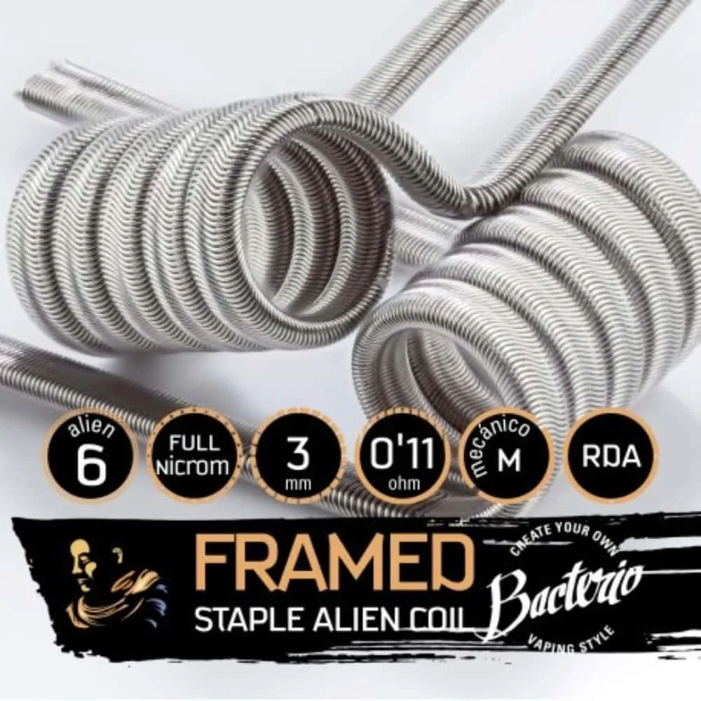 Bacterio Coils Framed Staple Alien 0.11ohm (Pack 2) Bacterio Coils Framed Staple Alien 0.11ohm (Pack 2)
