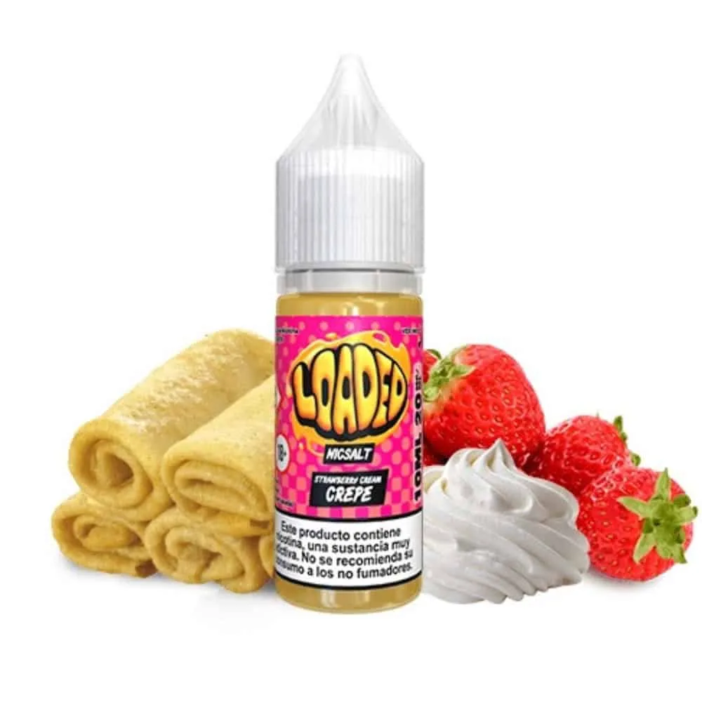 Loaded Salts Strawberry Cream Crepe 10ml Loaded Salts Strawberry Cream Crepe 10ml
