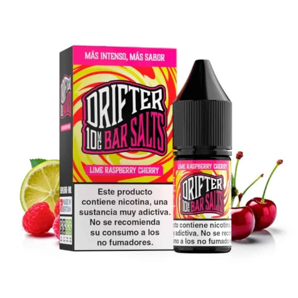 Drifter Bar Salts Lime Raspberry Cherry 10ml Drifter Bar Salts Lime Raspberry Cherry 10ml