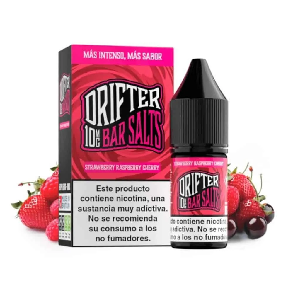 Drifter Bar Salts Strawberry Raspberry Cherry 10ml Drifter Bar Salts Strawberry Raspberry Cherry 10ml