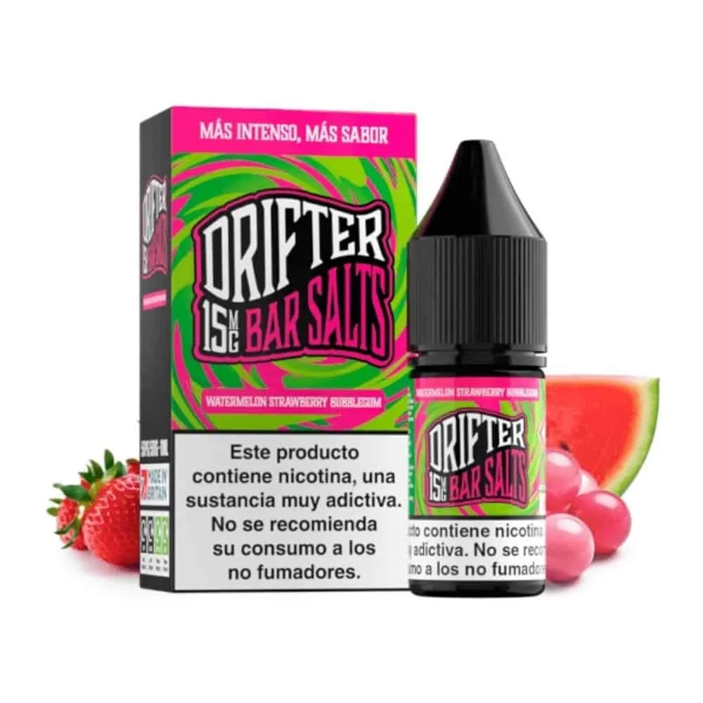 Drifter Bar Salts Watermelon Strawberry Bubblegum 10ml Drifter Bar Salts Watermelon Strawberry Bubblegum 10ml