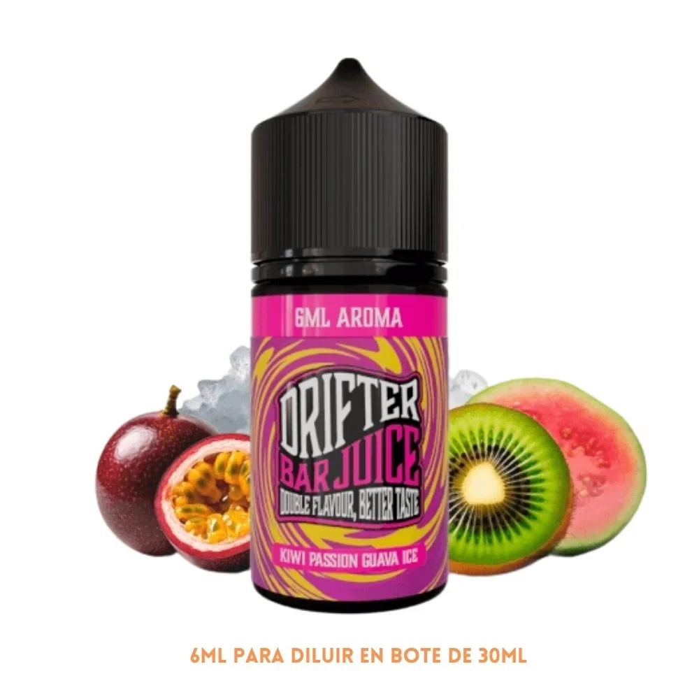 Aroma Drifter Bar Kiwi Passion Guava Ice Longfill 6/30ml - Imagen 1