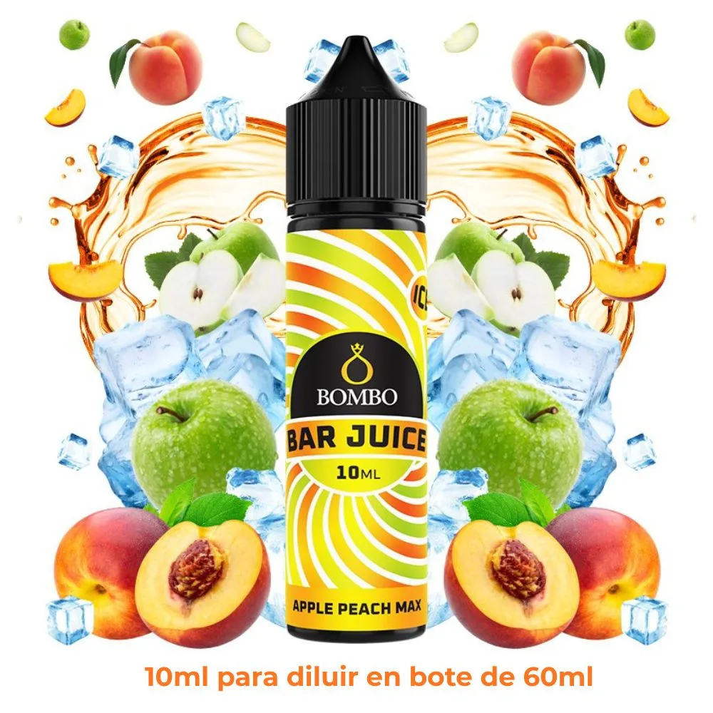 aroma-bombo-bar-longfill-apple-peach-max-10ml.jpg Aroma Bombo Bar Juice Apple Peach Max Longfill 10/60ml - Imagen 1