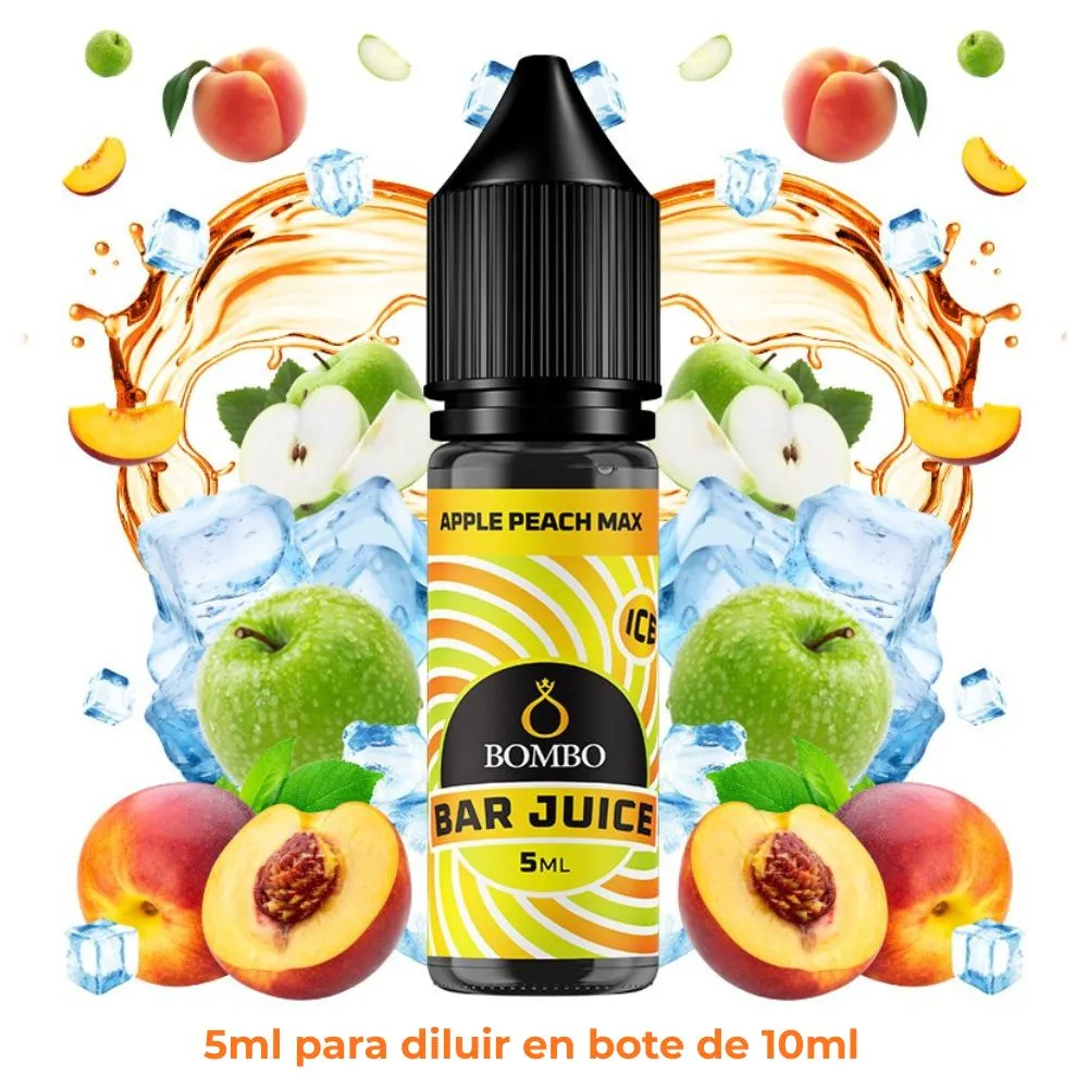 bombo-bar-juice-mini-longfill-apple-peach-max-5ml.jpg Aroma Bombo Bar Juice Apple Peach Max Mini Longfill - Imagen 1