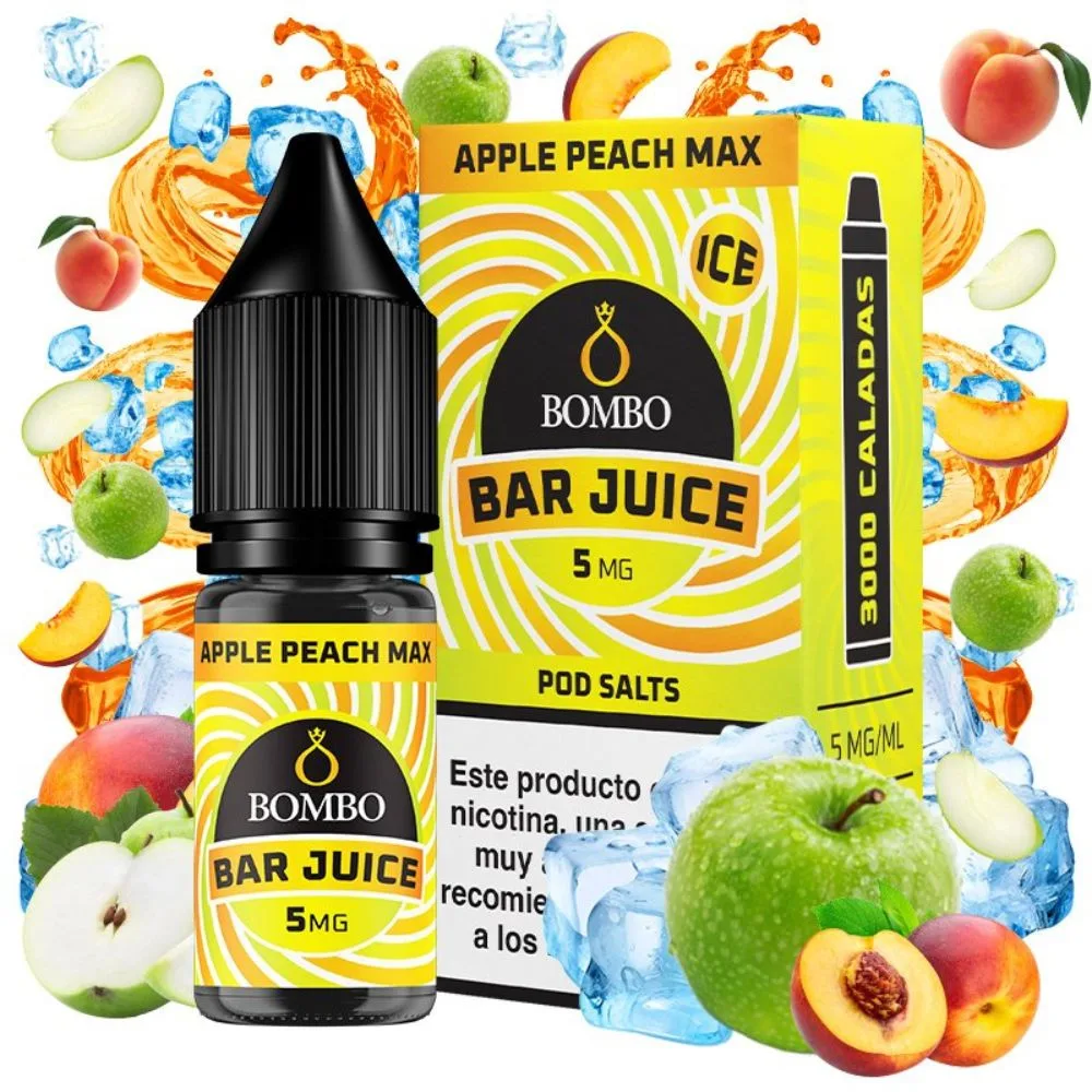 bombo-salts-bar-juice-apple-peach-max.jpg Bombo Salts Bar Juice Apple Peach Max 10ml - Imagen 1