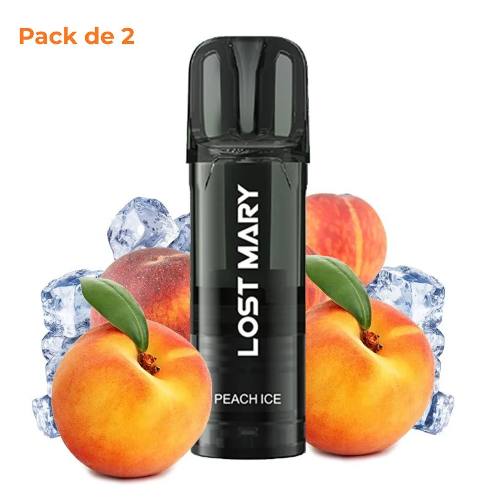 pack-lost-mary-tappo-pro-peach-ice.jpg Lost Mary Tappo Pro x2 Cápsulas Peach Ice 20mg - Imagen 1